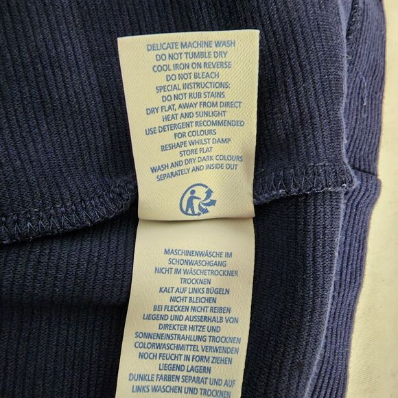 Boden Womens Skirt Size 6 Blue Knee Length A Line Pleated Ribbed Pockets Zipper - Picture 8 of 8